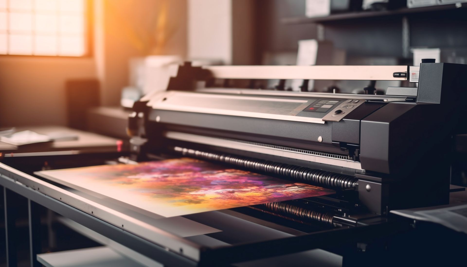modern-printing-press-creates-colorful-documents-indoors-generated-by-ai